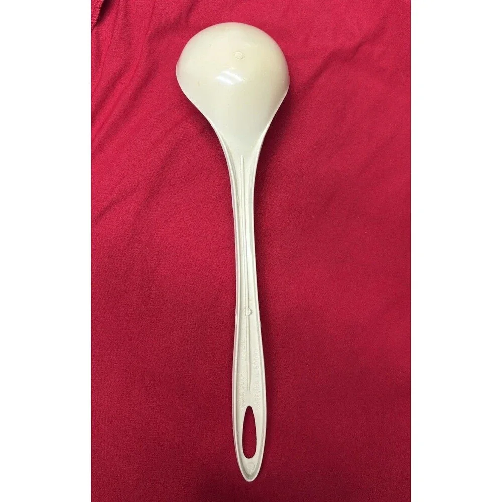 Vintage Ensar Corp Cream Plastic Soup Ladle 12